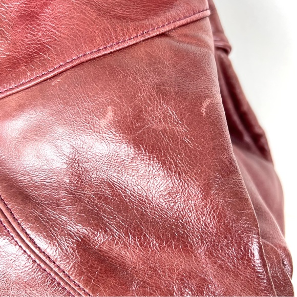 FOLEY + CORINNA Brownish Leather Gold Hardware Unique Large Shoulder Bag Satchel - Picture 10 of 16